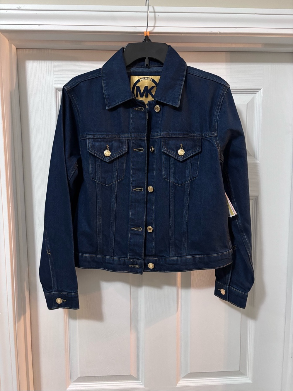 Michael Kors Women’s Vintage Dark Blue Denim Jacket - Y2K - Picture 11 of 12